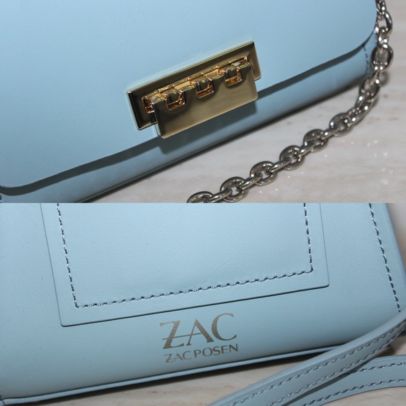 ZAC Zac Posen Blue Eartha Iconic Top Handle Mini Crossbody Bag - Picture 11 of 16